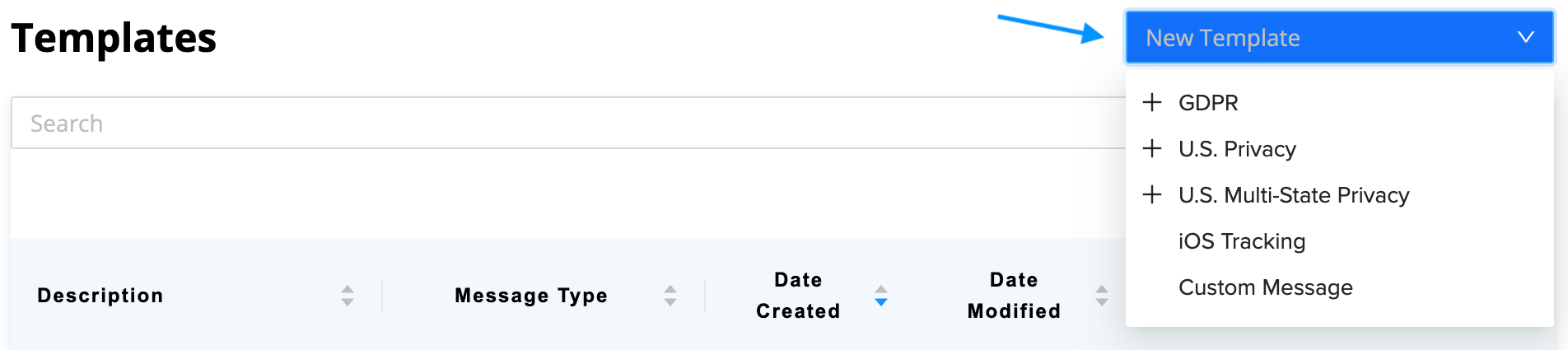 Create account template – Sourcepoint